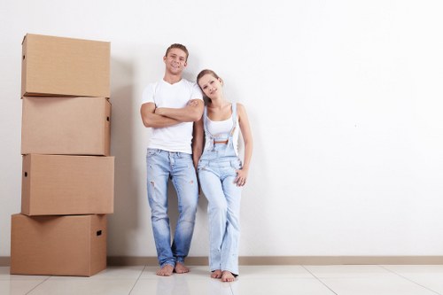 Professional movers assisting with a home move in Yeading