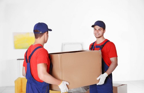 Professional team handling office relocation