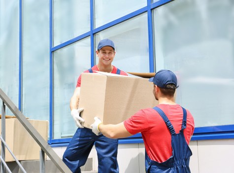 Professional movers assisting with a residential move in Stockwell