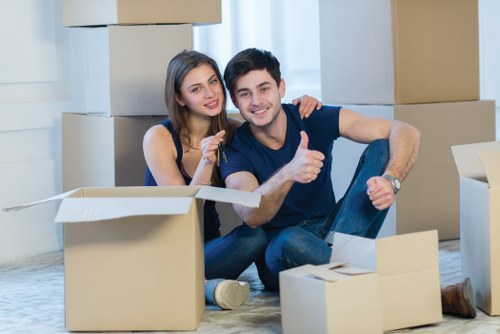 Packing materials and labeled boxes for a smooth move